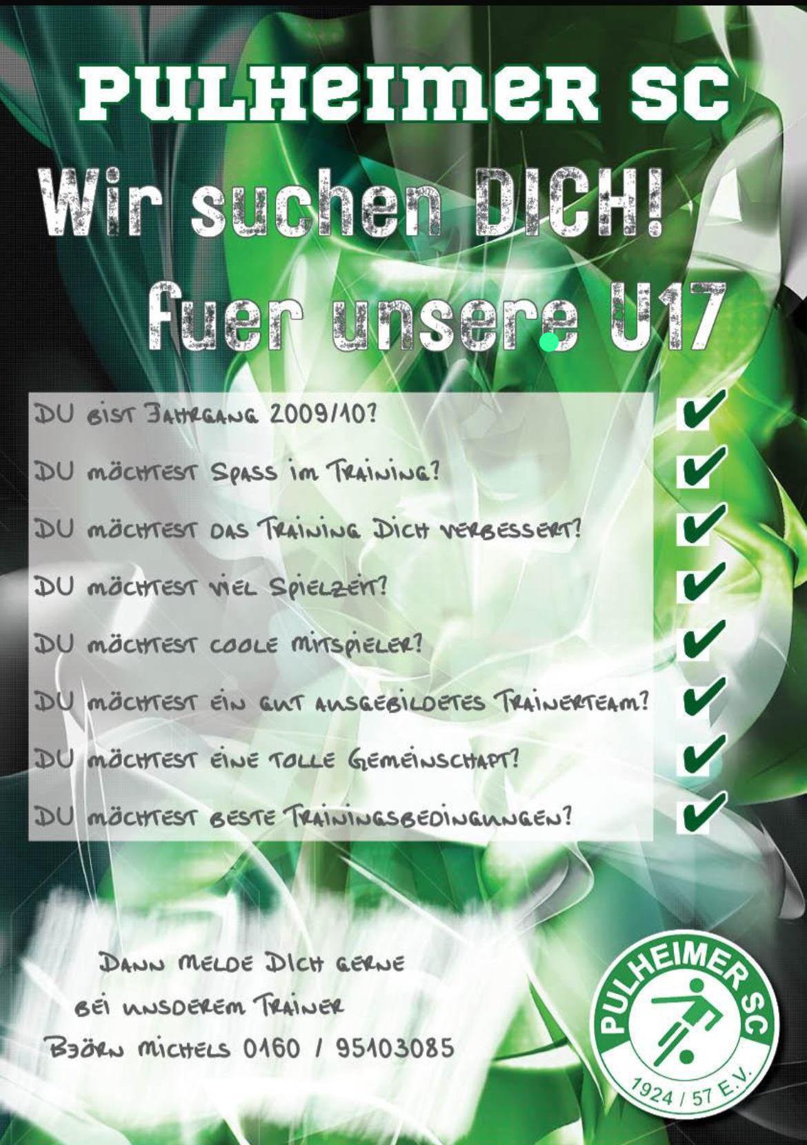 Spieler für die U17 gesucht